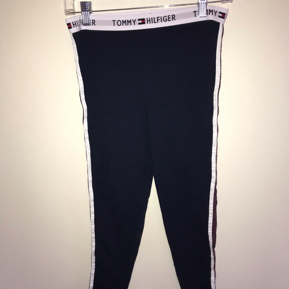 Tommy H leggings w/ racing stripe! (Never worn)